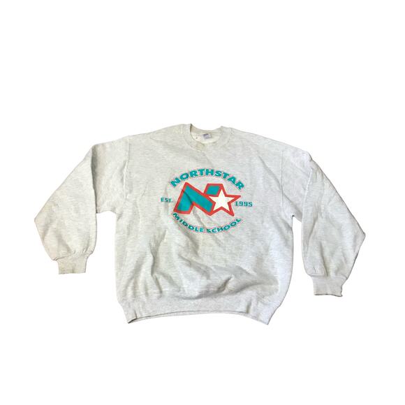 Vintage Jerzees North Star Middle School Crewneck - Picture 1 of 4